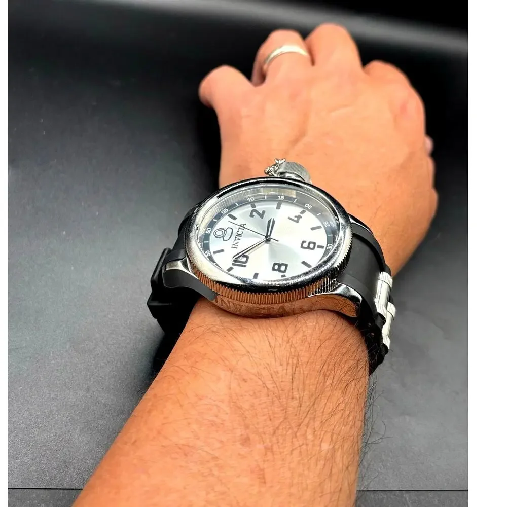 Invicta Russian Diver 1435 51.5mm Silver Dial Swiss Parts Men’s Watch Full Set